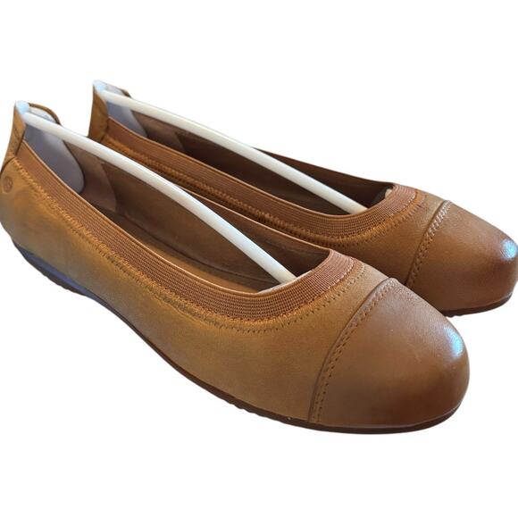 NIB Josef Seibel Leather Tan Ballet Flats Women's Size 36 US 5.5 M German Made - Picture 6 of 10